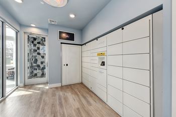 Package receiving system room. 